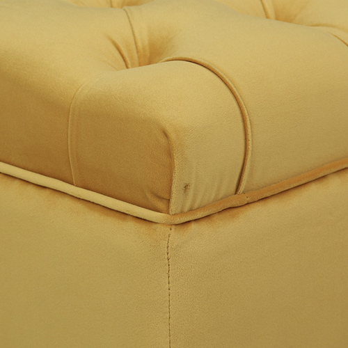 Carved Leg Upholstered Bench view 2
