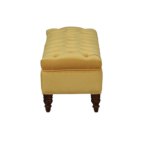 Carved Leg Upholstered Bench view 5