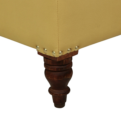 Carved Leg Upholstered Bench view 6