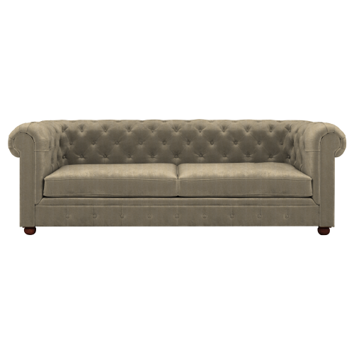 3 Seater Rolled Arm Deep Buttoning Leatherite Sofa Chesterfield view 5