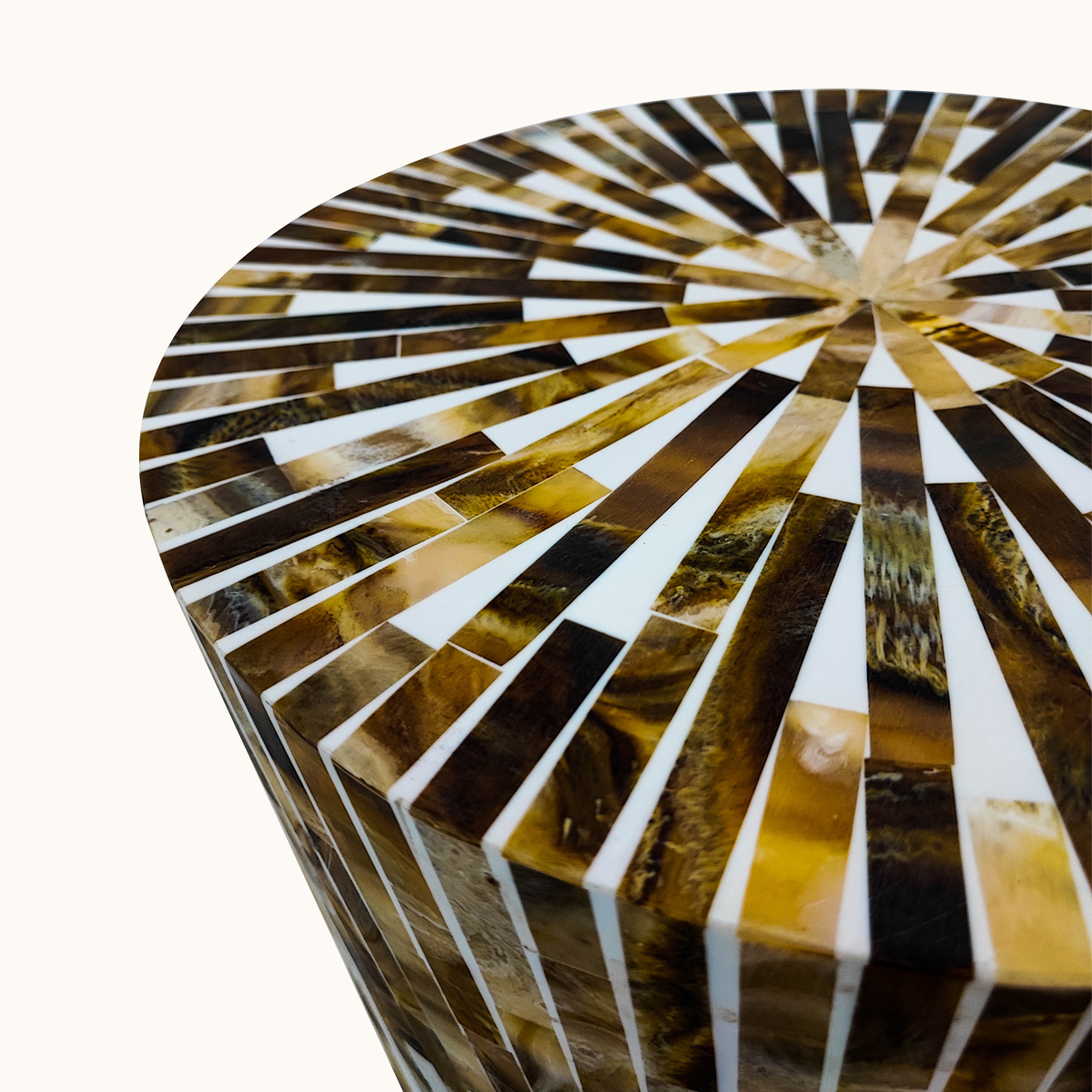 Antique Inlay Round Side Table view 2