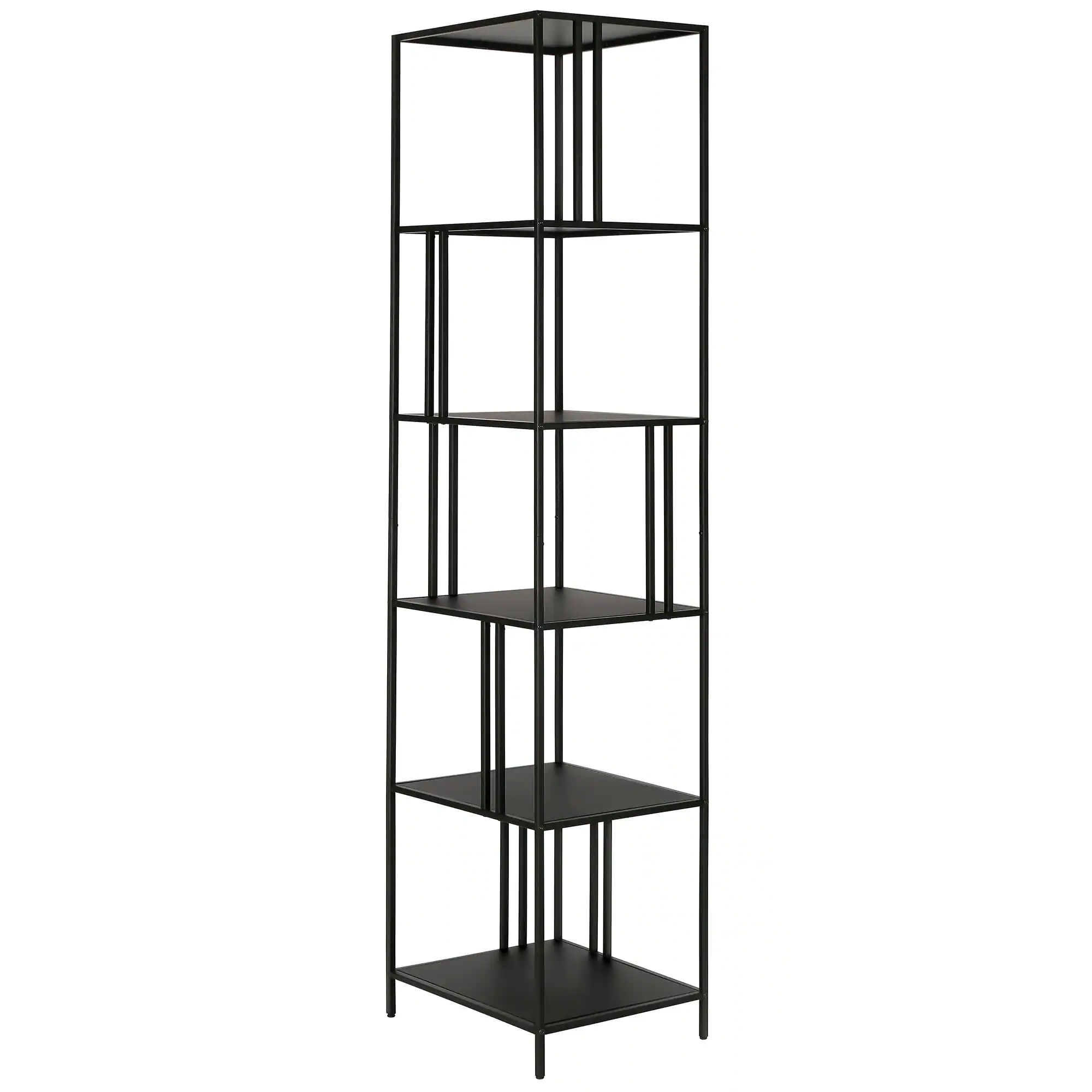 five-shelf standard bookcase