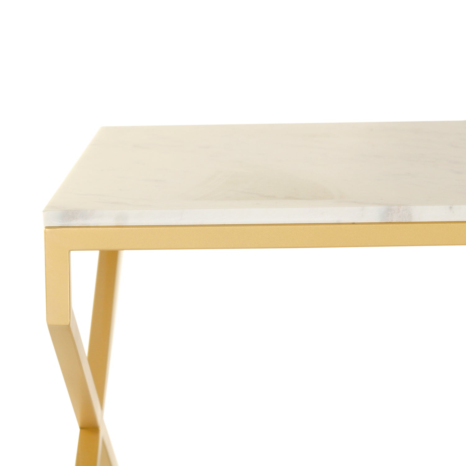Rectangular Crossed Marble Coffee Table view 3