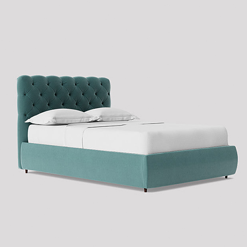 King Size Upholstered Bed With Headboard view 2