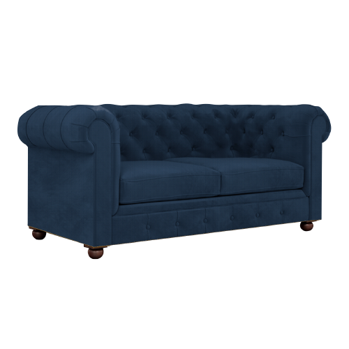 2 Seater Rolled Arm Deep Buttoning Leatherite Sofa Chesterfield view 2