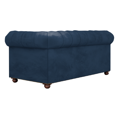 2 Seater Rolled Arm Deep Buttoning Leatherite Sofa Chesterfield view 3