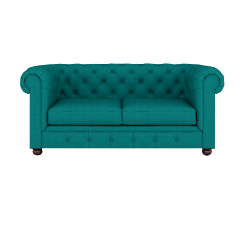 3+2 Seater Rolled Arm Deep Buttoning Leatherette Sofa Chesterfield view 2
