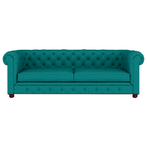 3+2 Seater Rolled Arm Deep Buttoning Leatherette Sofa Chesterfield view 4
