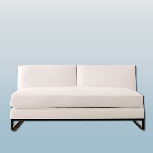 armless urban style two seater sofa