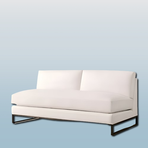 Armless Urban Style Two Seater Sofa view 2