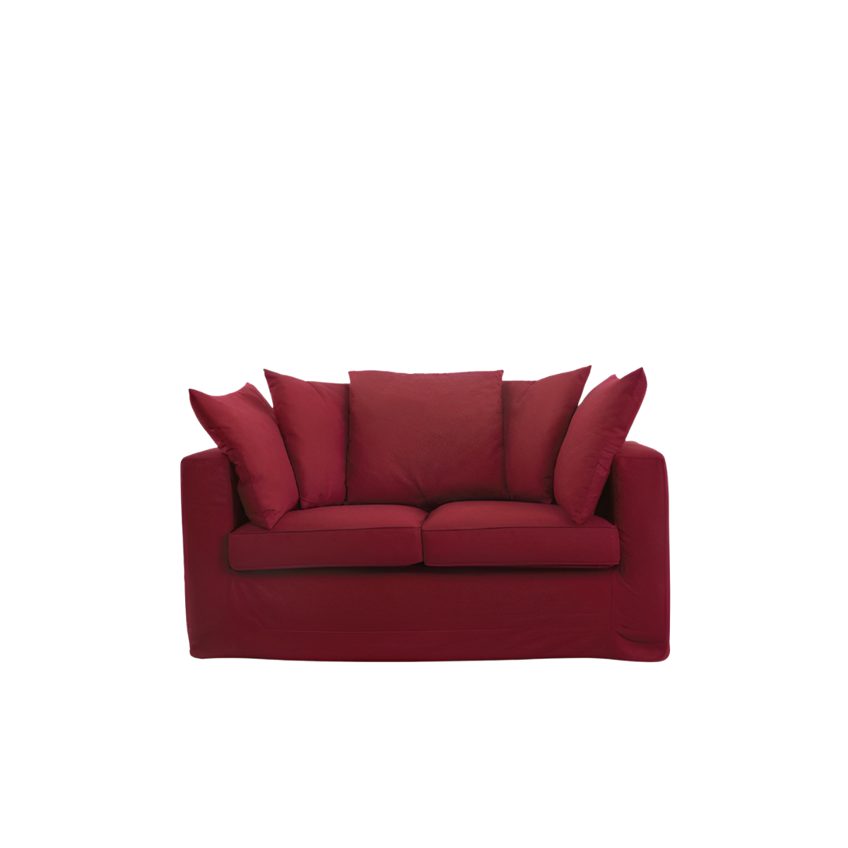catalina collection two seater sofa set (with pillows) (wine)