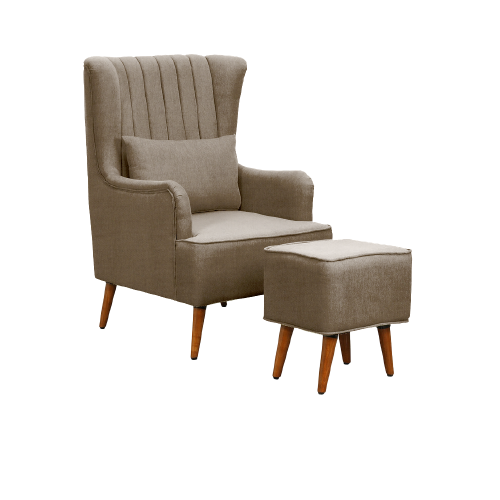 vertical face wingback chair