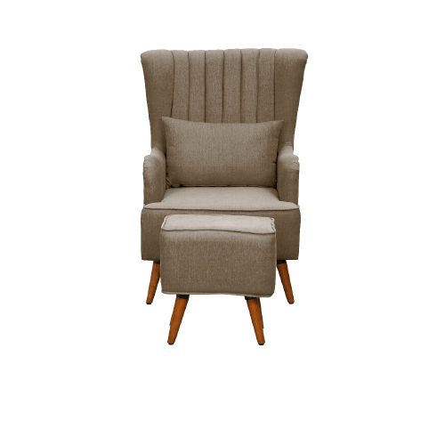 Vertical Face Wingback Chair view 2