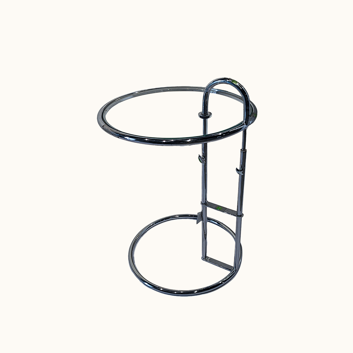 steel oasis adjustable round side table
